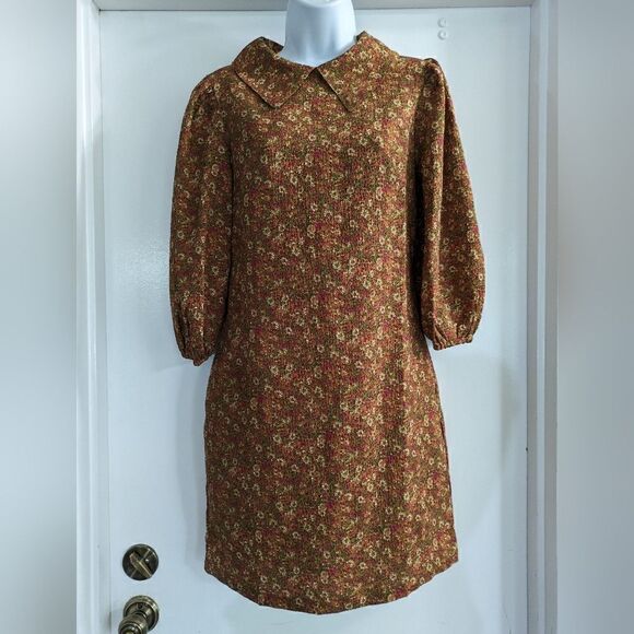 Code x mode floral granny core Pointed Collar dress - Picture 1 of 6